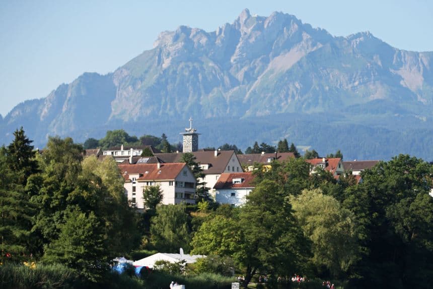 El lago Rotsee de Lucerna, el 10 de julio de 2015, en Lucerna, Suiza. (Philipp Schmidli/Getty Images)
