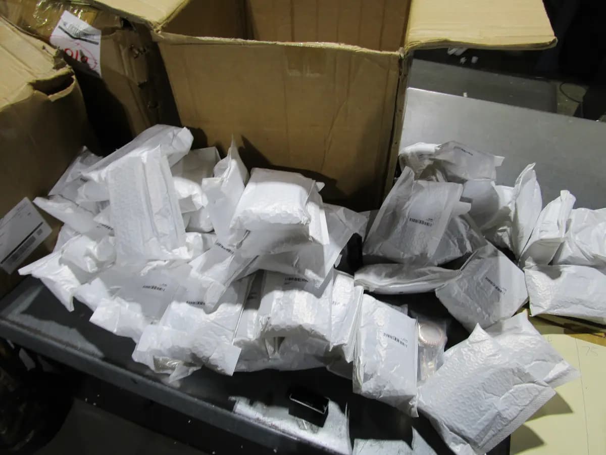 <em>El 18 de junio de 2026, agentes de aduanas en Louisville, Kentucky, interceptaron un envío procedente de China que contenía cientos de relojes de lujo falsificados. (Servicio de Aduanas y Protección Fronteriza de EE. UU.).</em>
