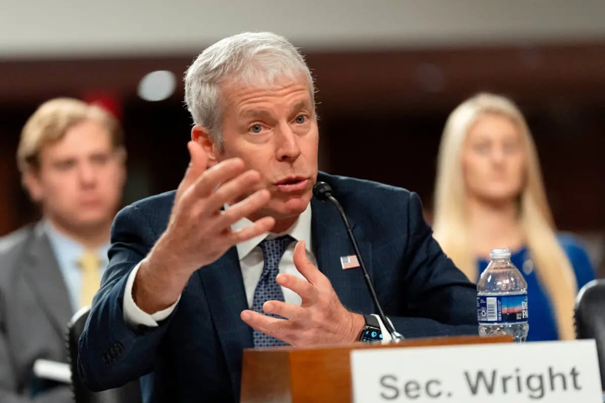 El secretario de Energía, Chris Wright, testifica ante la audiencia del Comité de Servicios Armados del Senado sobre la solicitud de presupuesto para el Departamento de Energía en el Capitolio, en Washington, el 13 de mayo de 2026. (Manuel Balce Ceneta, Archivo/Foto AP)