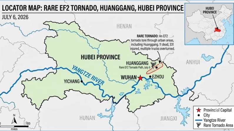 Raro tornado EF2 devasta una ciudad en Hubei, China: 11 muertos