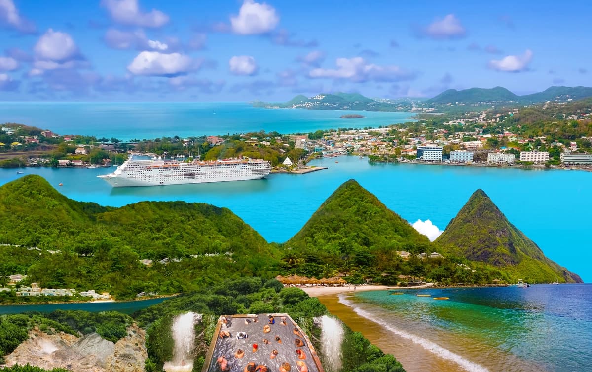 Un collage de hermosas playas en Santa Lucía, en el Caribe. (Getty Images/iStockphoto/TNS)