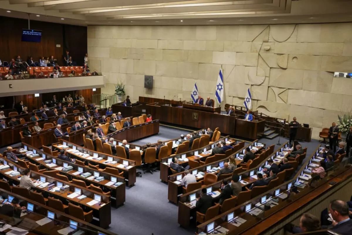 El Knesset israelí en Jerusalén, Israel, el 1 de mayo de 2023. (Noam Moskowitz/Oficina de Prensa del Knesset)