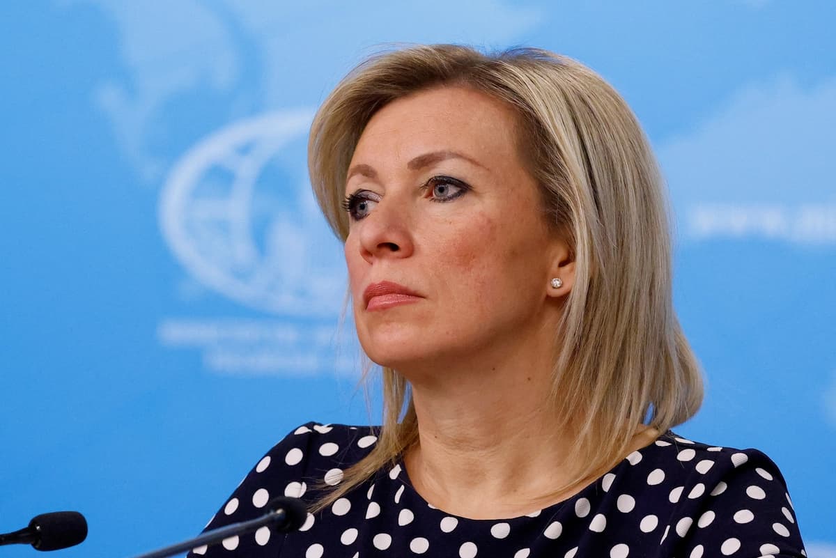La portavoz del Ministerio de Asuntos Exteriores ruso, Maria Zakharova, asiste a la rueda de prensa anual ofrecida por el ministro de Asuntos Exteriores, Serguéi Lavrov, en Moscú, Rusia, el 18 de enero de 2024. (Maxim Shemetov/Reuters).