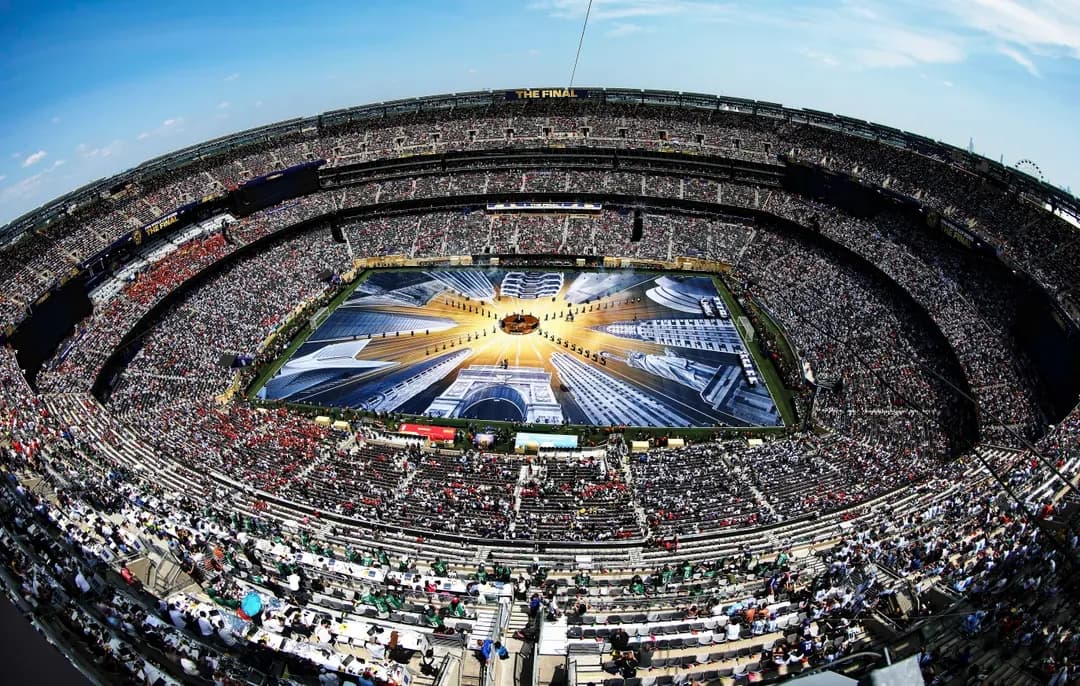 La ceremonia de clausura previa a la final de la Copa Mundial de la FIFA 2026 entre España y Argentina, celebrada en el Estadio de Nueva York-Nueva Jersey, en East Rutherford, Nueva Jersey, el 19 de julio de 2026. (Al Bello/Getty Images)