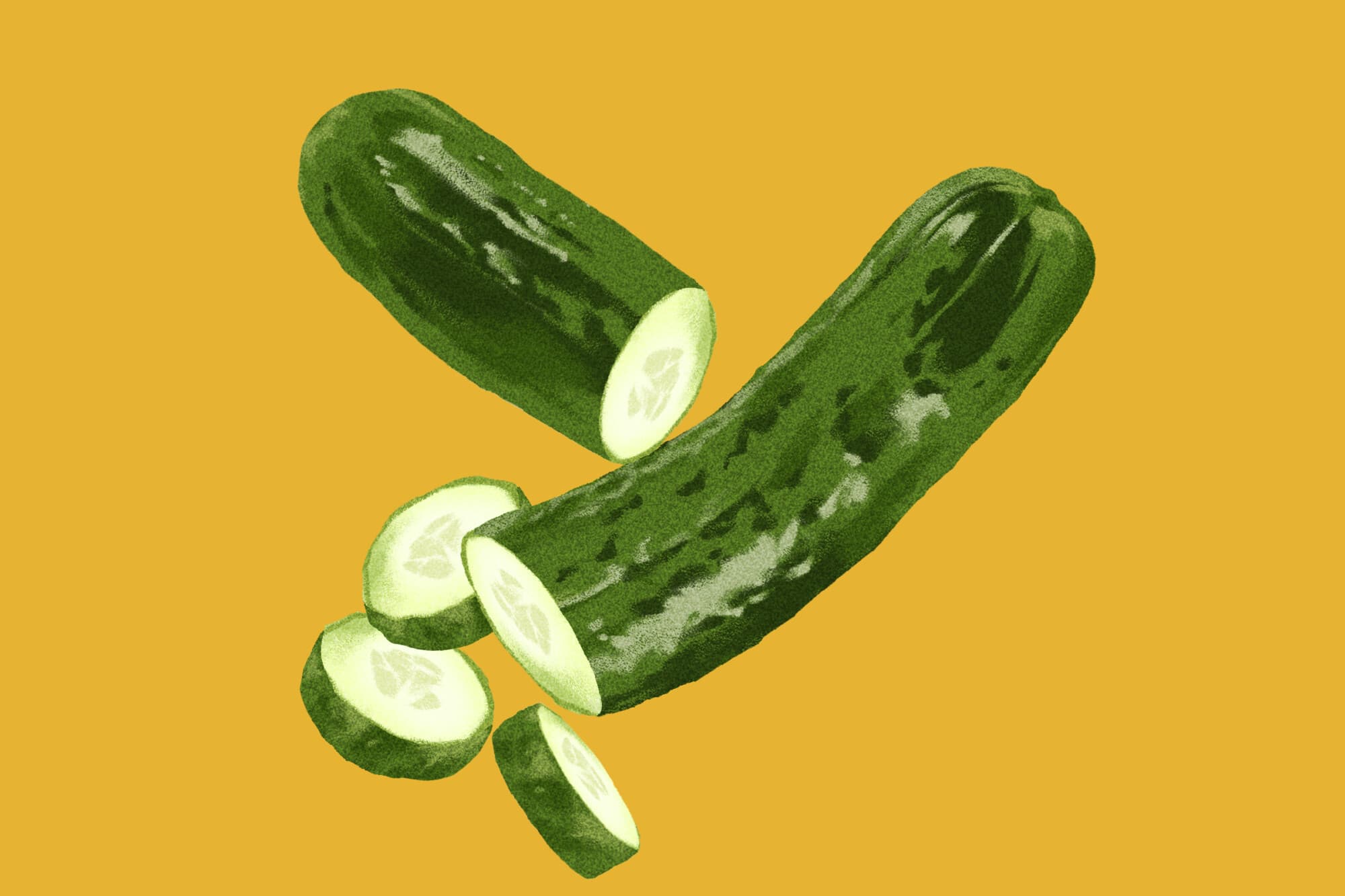 Pepinos: Uno de los alimentos más hidratantes que puede comer: cómo obtener el máximo beneficio. (Ilustración de Ran/The Epoch Times).