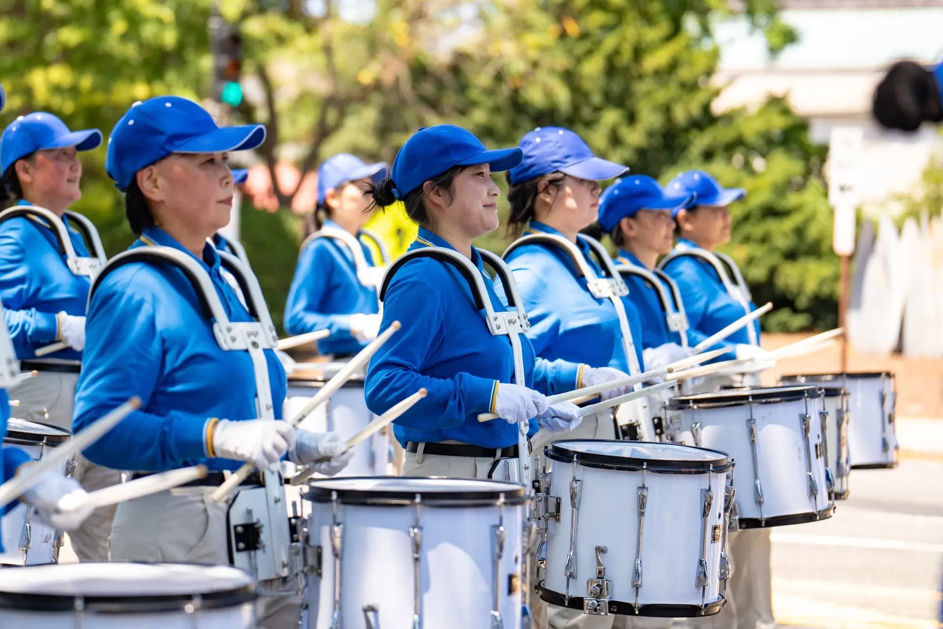 La Banda Marchante Tian Guo en Washington el 23 de julio de 2026. (Samira Bouaou/The Epoch Times)