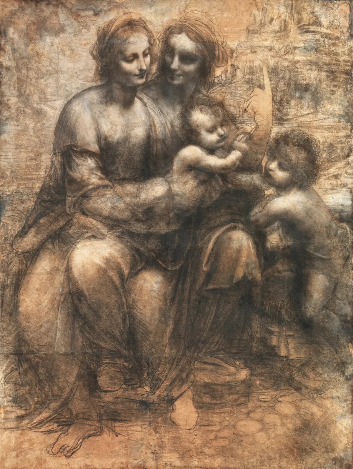 "El boceto de Burlington House", 1506-1508, de Leonardo da Vinci. El monumental dibujo a carboncillo y tiza roja de Leonardo que se encuentra en la Galería Nacional de Londres es similar al que me inspiró cuando tenía 11 años. (Rawpixel.com/Shutterstock)