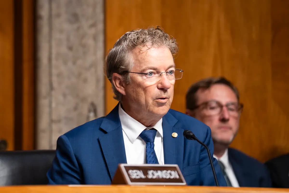 El senador Rand Paul (R-Ky.), presidente de la Comisión de Seguridad Nacional y Asuntos Gubernamentales del Senado, interviene durante una audiencia con el Dr. Anthony Fauci, exdirector del Instituto Nacional de Alergias y Enfermedades Infecciosas de los Institutos Nacionales de Salud, en Washington, el 29 de julio de 2026. (Madalina Kilroy/The Epoch Times).
