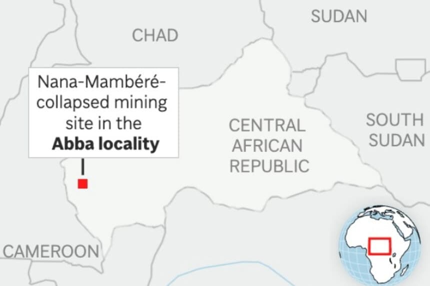Número de muertos por derrumbe de mina en República Centroafricana asciende a más de 100