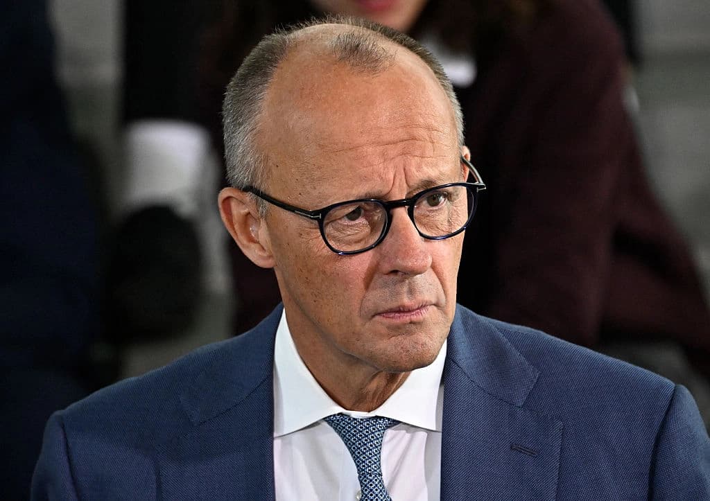 El canciller alemán Friedrich Merz en la cancillería en Berlín el 15 de septiembre de 2026. (Tobias Schwarz/AFP vía Getty Images).