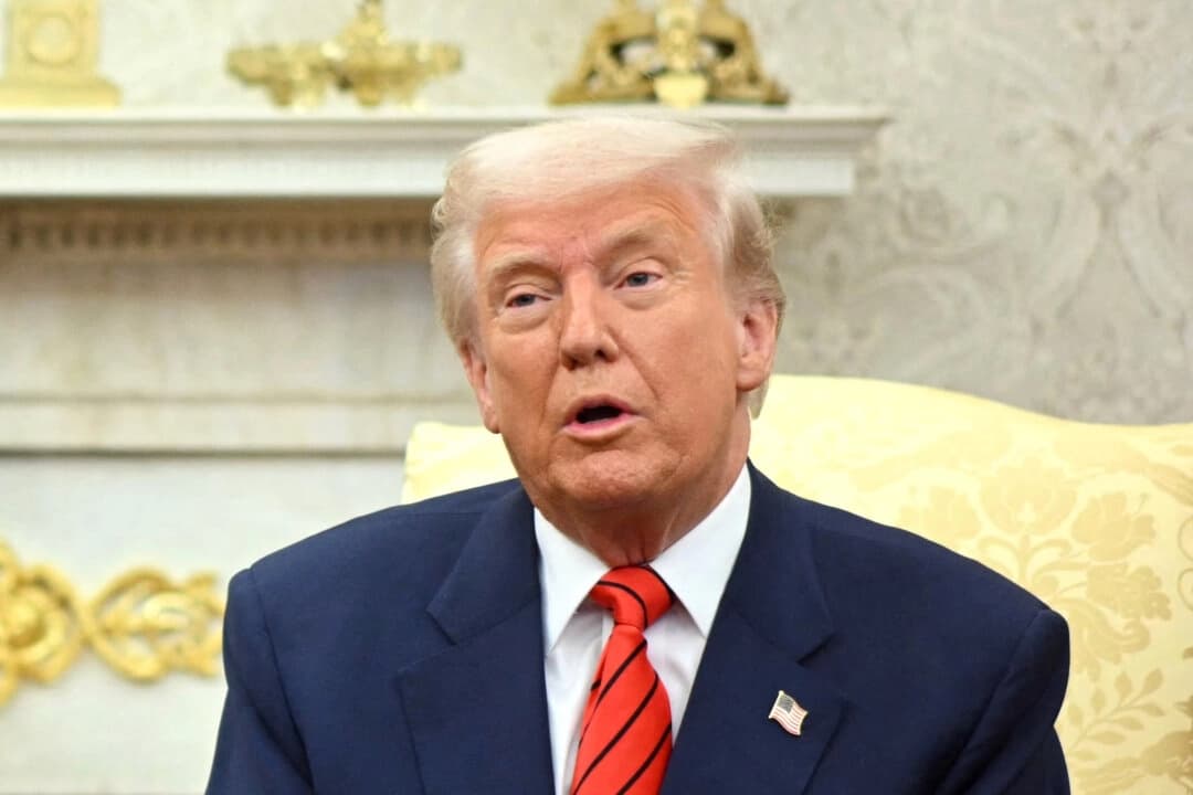 El presidente Donald Trump recibe al secretario general de la OTAN, Mark Rutte, en la Casa Blanca el 13 de marzo de 2025. (Mandel Ngan/AFP a través de Getty Images)