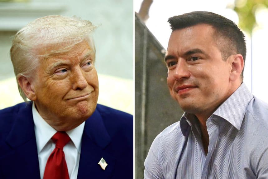 “Un gran líder para Ecuador”, así felicita Trump a Daniel Noboa tras su victoria