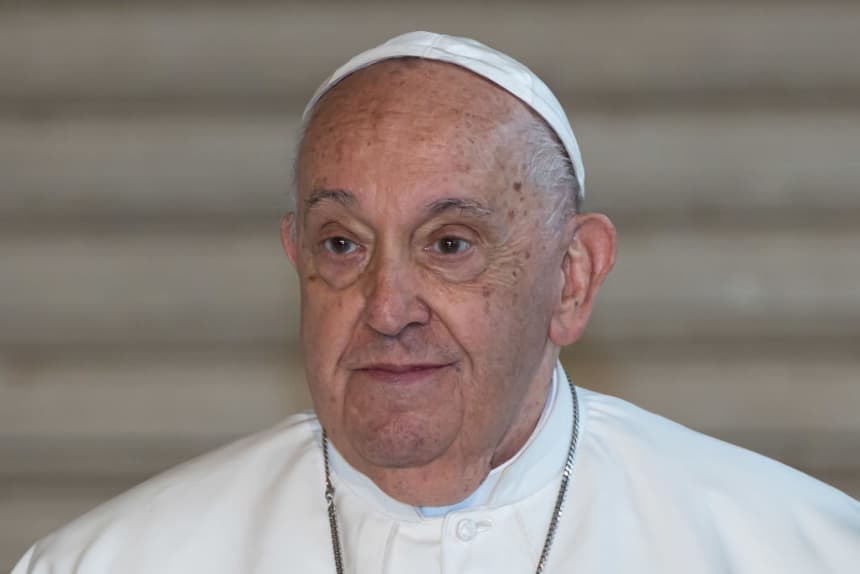 El papa Francisco en el castillo de Laeken el 27 de septiembre de 2024 en Bruselas, Bélgica. (Sébastien Courdji/Getty Images)