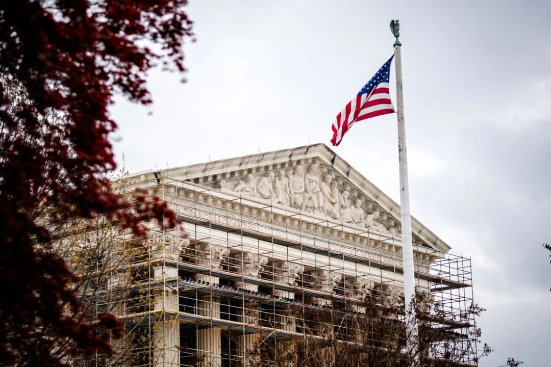 La Corte Suprema en Washington el 3 de abril de 2025. (Madalina Vasiliu/The Epoch Times)