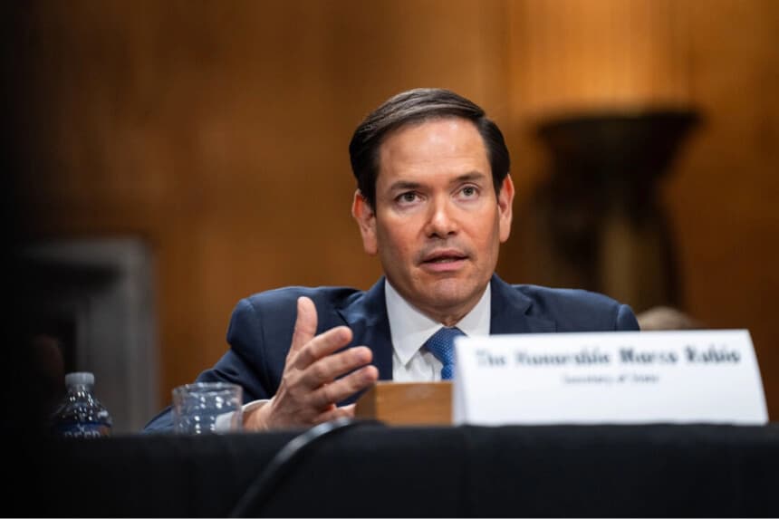 El secretario de Estado Marco Rubio testifica ante el Comité de Relaciones Exteriores del Senado en el Capitolio, en Washington, el 20 de mayo de 2025. (Madalina Vasiliu/The Epoch Times)