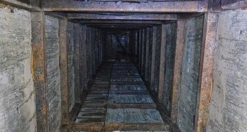 Fotografía de túnel encontrado en Tijuana, Baja California, México. (Fotografías cedidas por Presidencia de México)