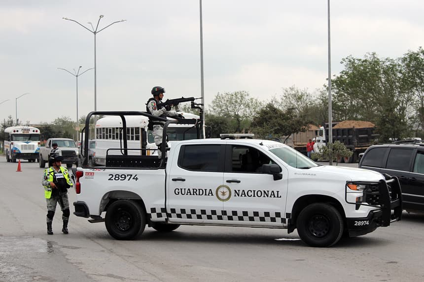 Imagen de archivo de un agente de la Guardia Nacional (GN) que vigila las calles de Tamaulipas, México. (EFE/ Abraham Pineda Jácome)