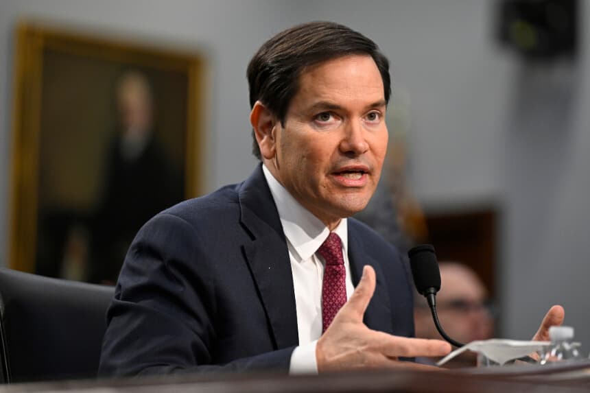 El secretario de Estado Marco Rubio en el edificio Rayburn House Office Building el 21 de mayo de 2025 en Washington, D.C. (John McDonnell/Getty Images)