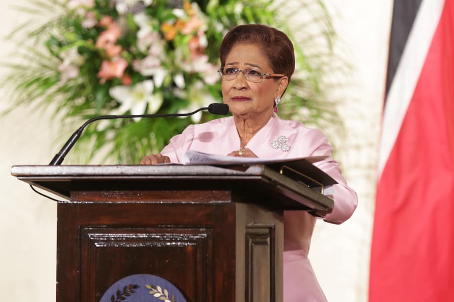 Fotografía de archivo de la primera ministra trinitense, Kamla Persad. (EFE/ Andrea De Silva)