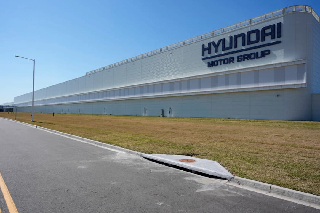 La Metaplanta América de Hyundai Motor Group se ve en Ellabell, Georgia, el 26 de marzo de 2025. (AP Photo/Mike Stewart, Archivo)