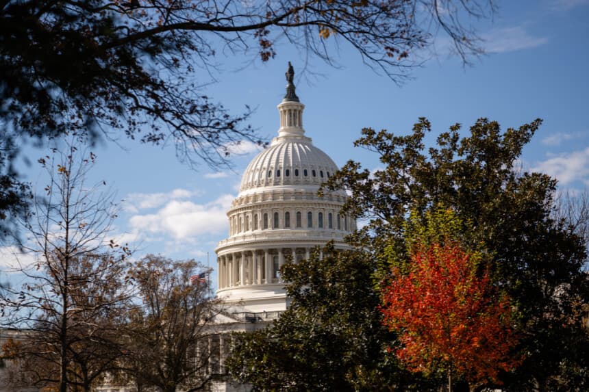 El edificio del Capitolio de Estados Unidos el 10 de noviembre de 2025. (Madalina Kilroy/The Epoch Times).