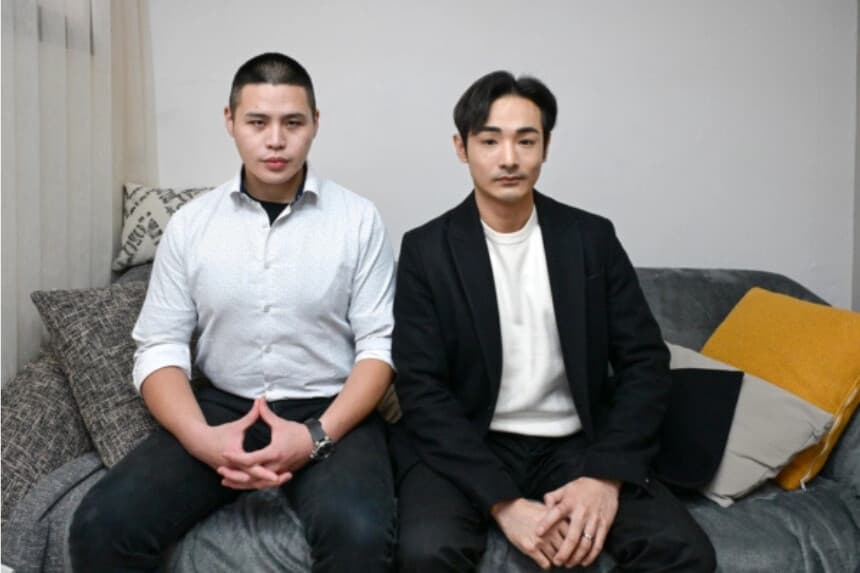 Influencers taiwaneses Wen Tzu-yu (derecha) y Chen Po-yuan. Song Bilong/archivo/The Epoch Times