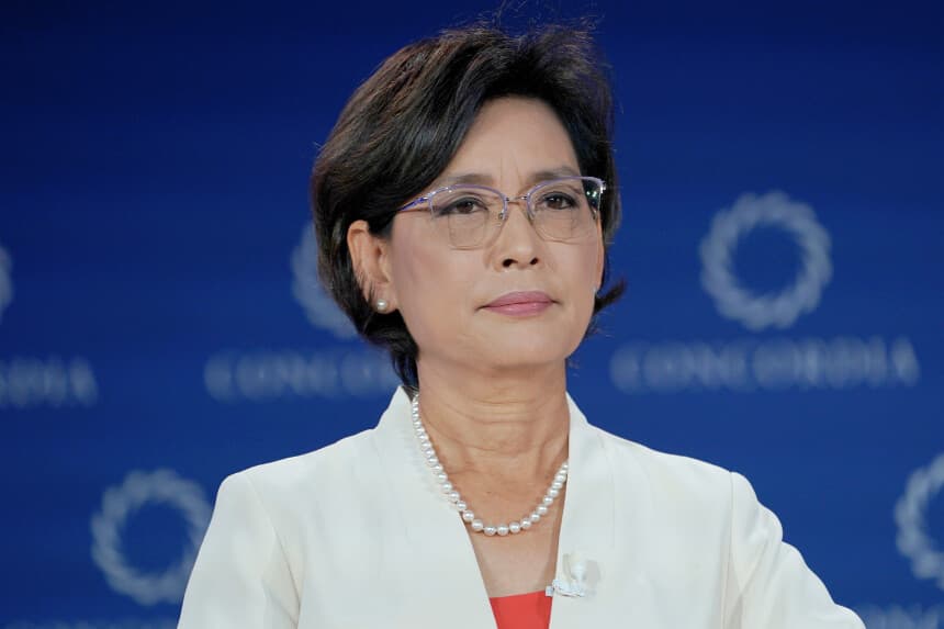 NUEVA YORK, NUEVA YORK - 23 DE SEPTIEMBRE: Young Kim, miembro del Congreso de Estados Unidos, habla en el escenario durante la Cumbre Anual Concordia 2025 en el Sheraton New York Times Square el 23 de septiembre de 2025 en la ciudad de Nueva York. (Foto de John Lamparski/Getty Images para la Cumbre Anual Concordia).