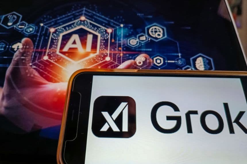 Ilustración de GROK, Francia, 7 de marzo de 2025. Grok es un chatbot de inteligencia artificial generativa desarrollado por xAI, basado en un modelo de lenguaje grande (LLM). (RICCARDO MILANI/Hans Lucas/AFP vía Getty Images)