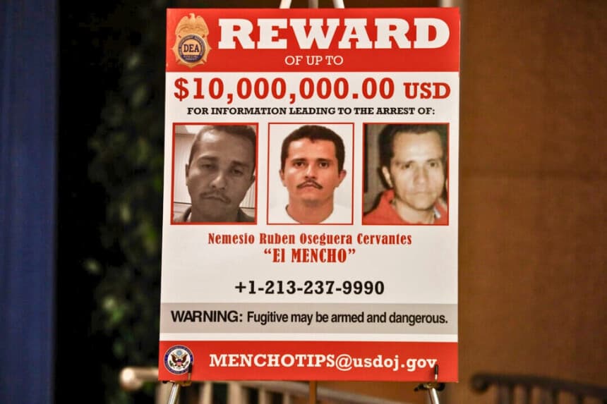 Un cartel en el Departamento de Justicia en Washington el 11 de marzo de 2020. (Charlotte Cuthbertson/The Epoch Times).