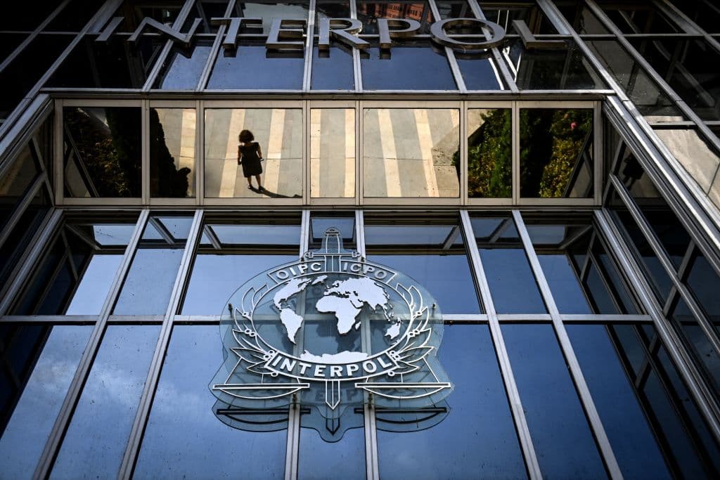 Oficinas de la sede de la Organización Internacional de Policía Criminal (Interpol), en una fotografía tomada en Lyon, este de Francia, el 5 de septiembre de 2023. (OLIVIER CHASSIGNOLE/AFP vía Getty Images)