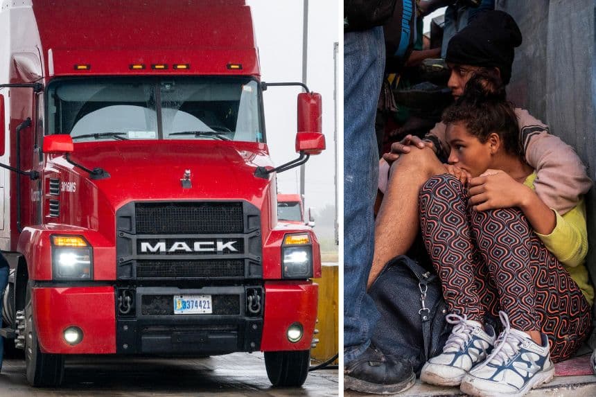 Rescatan en Veracruz a 229 inmigrantes encerrados en un trailer presuntamente robado