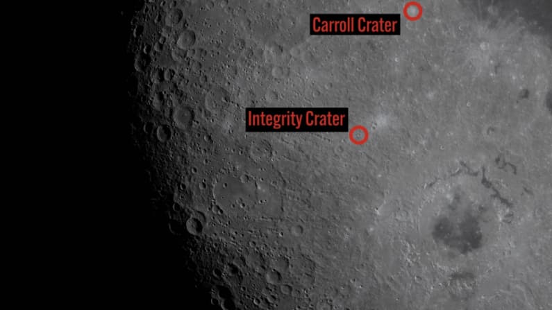 Cómo la tripulación de Artemis II bautizó el cráter Carroll de la Luna