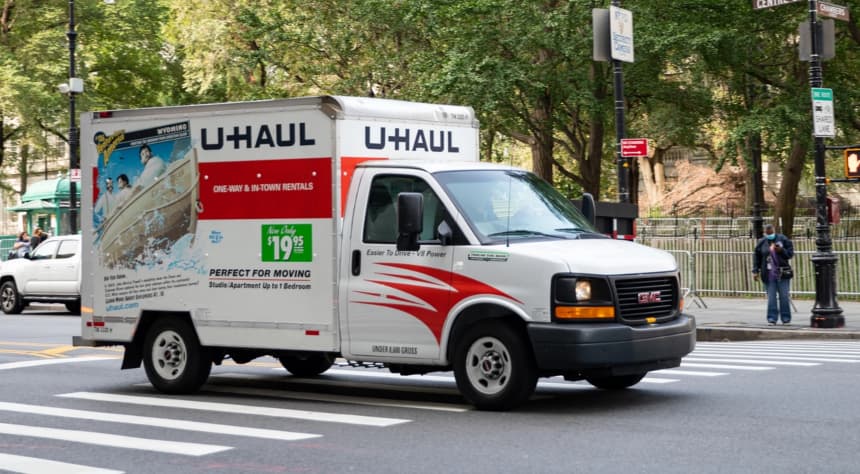 Una furgoneta U-Haul en la ciudad de Nueva York. (Chung I Ho/The Epoch Times)