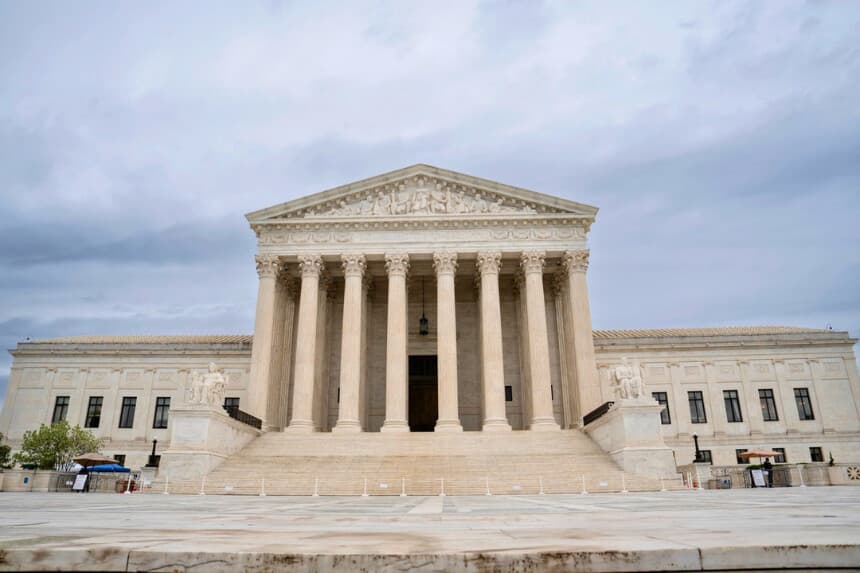 La Corte Suprema en Washington, el 28 de abril de 2026. (Madalina Kilroy/The Epoch Times).