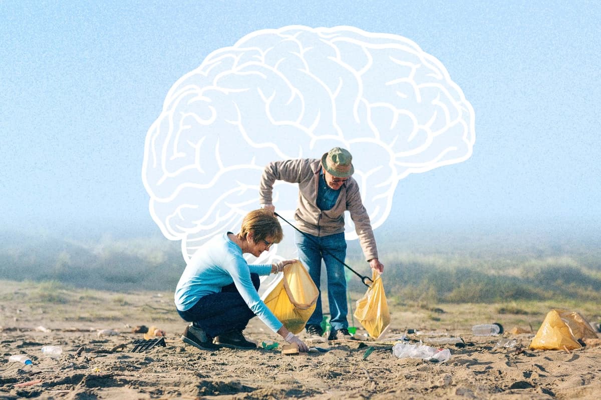 Ayudar a los demás podría ralentizar el envejecimiento del cerebro. (Ilustración de The Epoch Times, Shutterstock).
