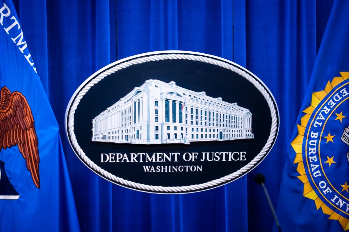 Estados Unidos Departamento de Justicia en Washington el 27 de abril de 2026. (Madalina Kilroy/The Epoch Times)