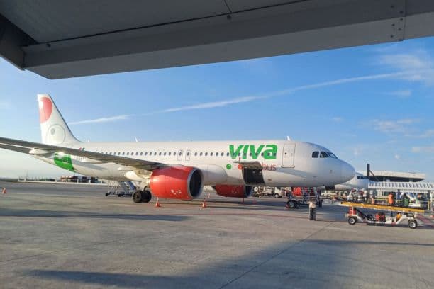 Un avión en el Aeropuerto Internacional Felipe Ángeles (AIFA). (Mariana Buendía/ The Epoch Times)