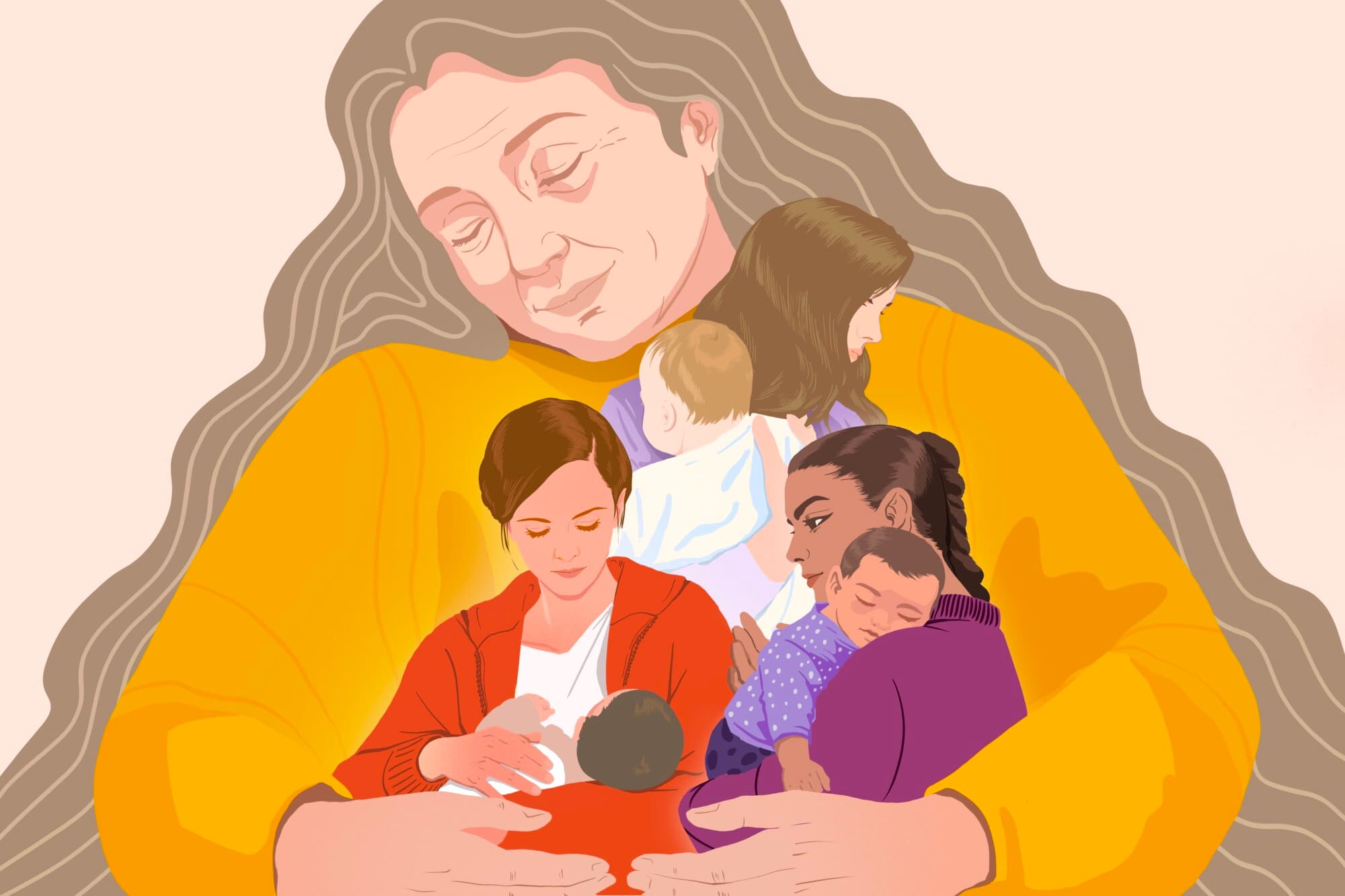 Madres modernas quieren recuperar la sabiduría de las generaciones. (Ilustración de Lumi Liu).
