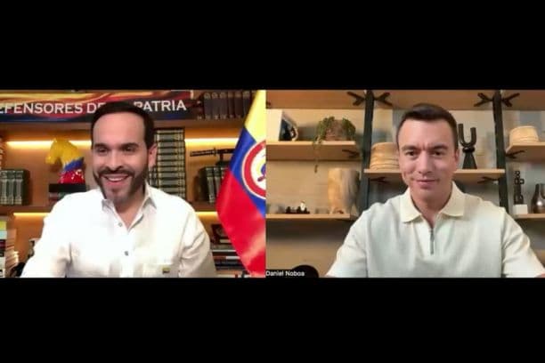 Noboa le dice al candidato de la Espriella que el 1 de junio levantará aranceles a Colombia