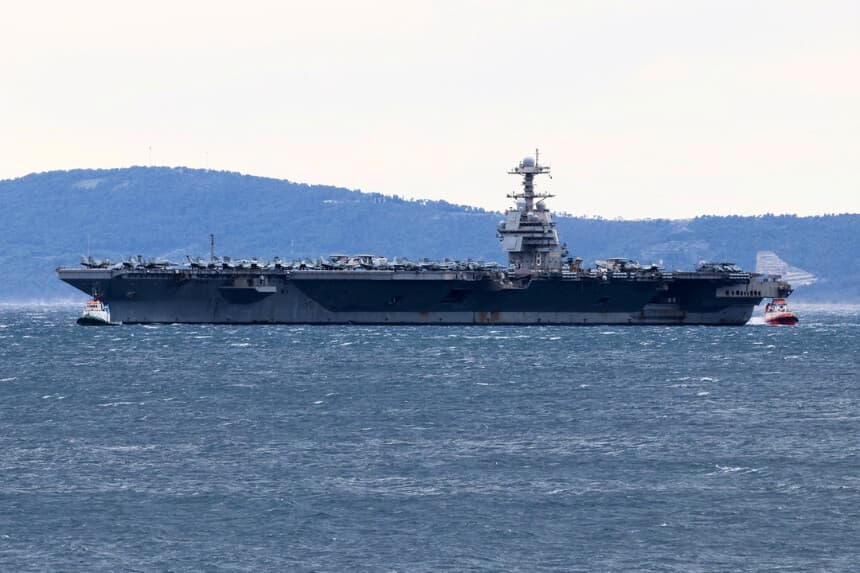 (El portaaviones USS Gerald R. Ford. Antonio Bronic/Reuters).