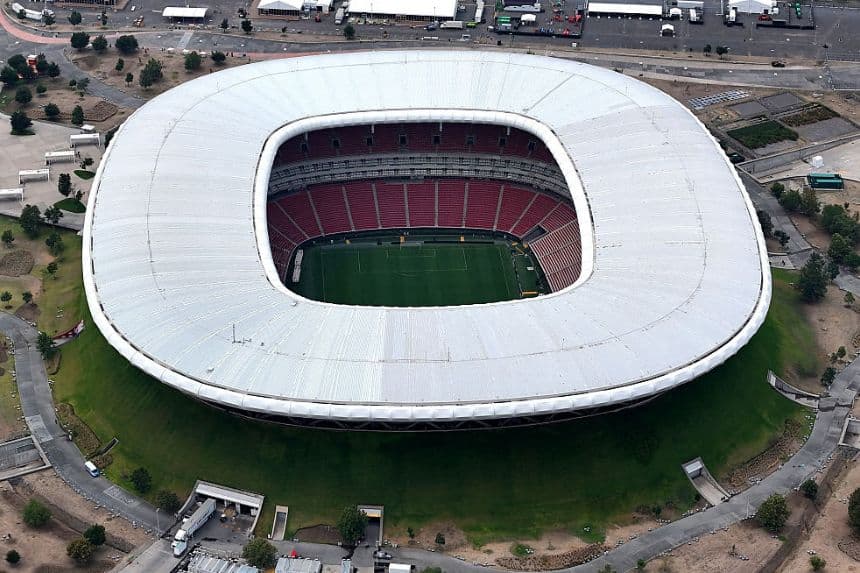 Esta vista aérea muestra el progreso de la construcción del Estadio Guadalajara y las futuras instalaciones de la FIFA, que albergarán cuatro partidos de la Copa Mundial de la FIFA 2026, en Zapopan, Jalisco, México, el 3 de junio de 2026. (ULISES RUIZ / AFP vía Getty Images)