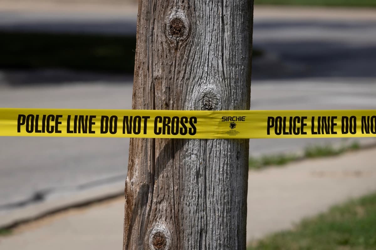 Imagen ilustrativa de cinta policial acordonando una zona de Franklin Park, Illinois. (Scott Olson/Getty Images)