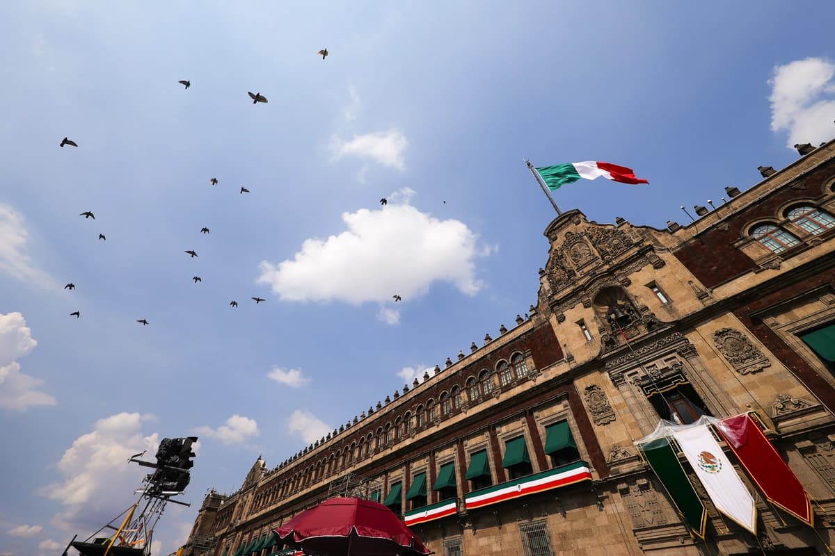 Palacio Nacional en Ciudad de México el 15 de septiembre de 2020. (Hector Vivas/Getty Images).