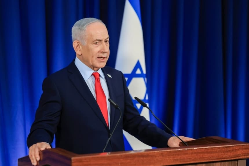 El primer ministro israelí, Benjamin Netanyahu, habla durante una conferencia de prensa en Jerusalén el 19 de marzo de 2026. (Ronen Zvulun/AP)