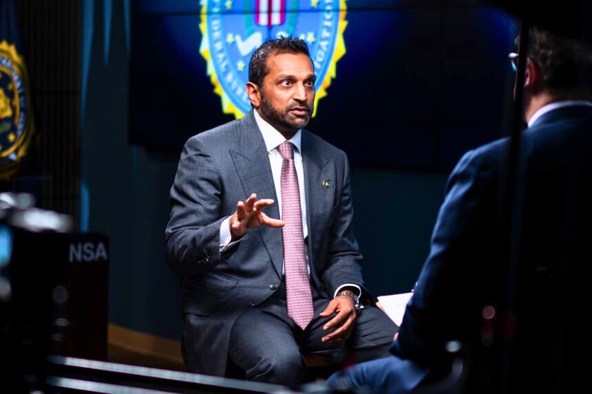 El director del FBI, Kash Patel, es entrevistado en la sede de la agencia en Washington el 4 de agosto de 2026. (Madalina Kilroy/The Epoch Times).