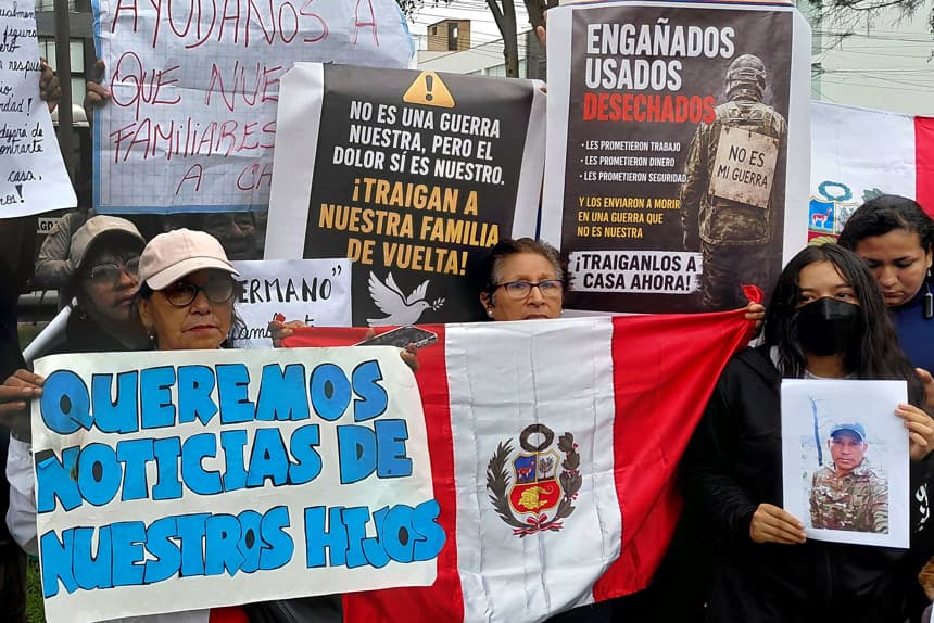 Perú pide a Rusia información sobre sus ciudadanos involucrados en la guerra de Ucrania