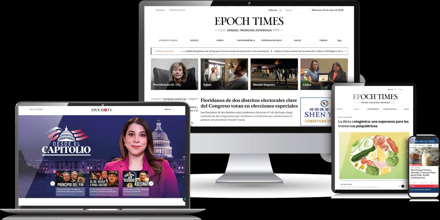Epoch Times disponible en computadora, tableta y teléfono
