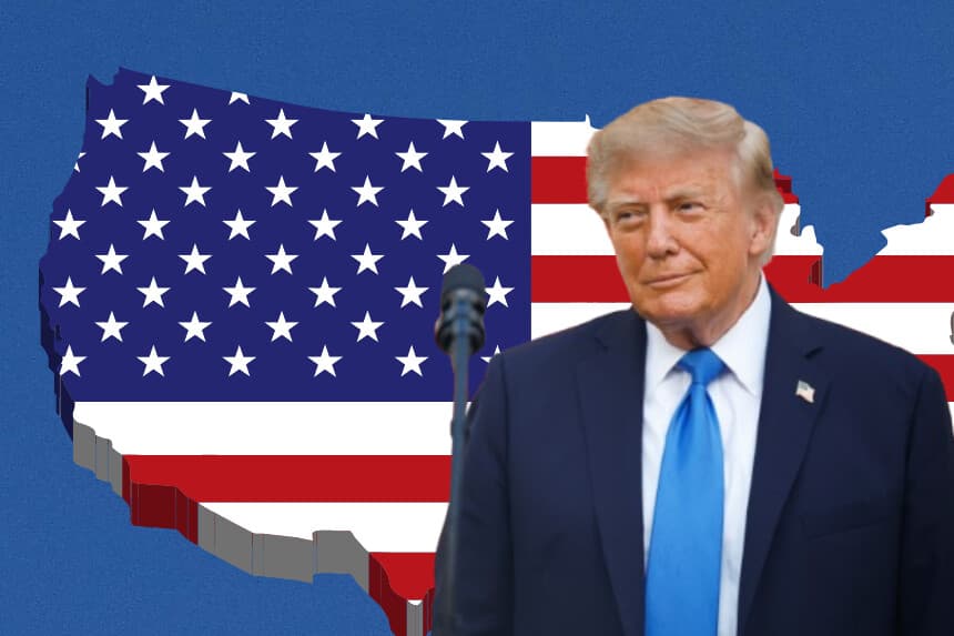 Trump plantea incluir a México, Canadá y Cuba al mapa de Estados Unidos