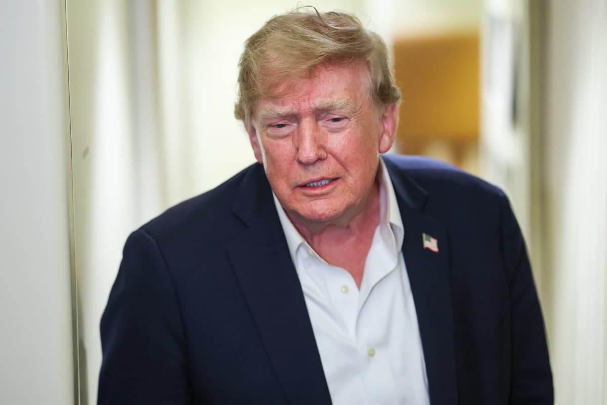 El presidente Donald Trump a bordo del Air Force One el 13 de septiembre de 2026. (Anna Moneymaker/Getty Images).