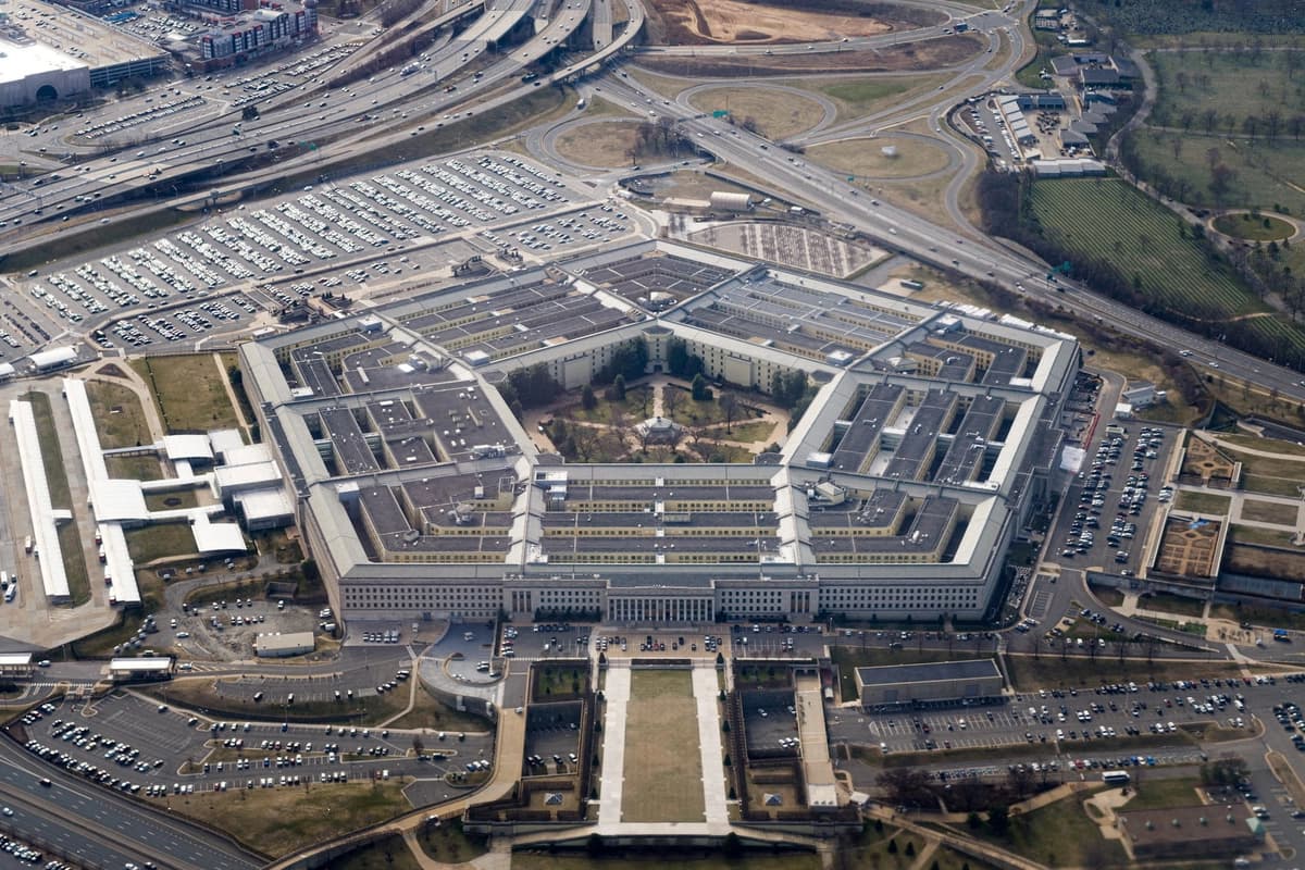 Vista aérea del Pentágono en Washington el 3 de marzo de 2022. (Joshua Roberts/Reuters)
